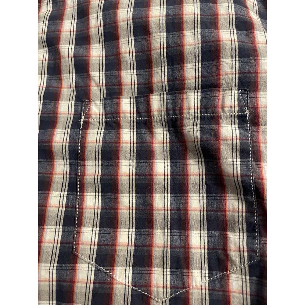 Banana Republic Long Sleeve Button Down Shirt Blue White Red Plaid Large JBHS - Picture 3 of 8